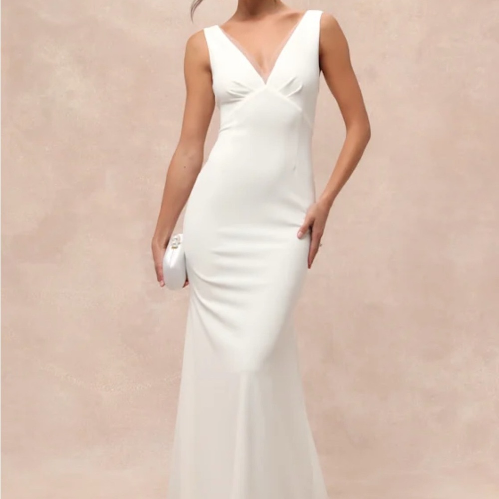 Elegant White Evening Gown